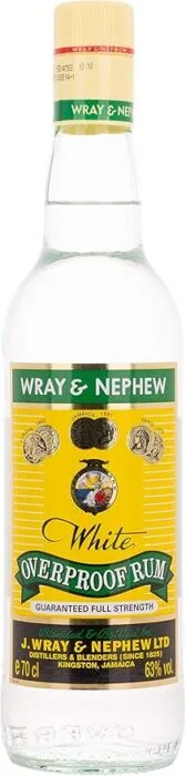 Wray and Nephew Rum 70 cl, 63% vol - White Overproof Jamaica Rum ONLY £23.46