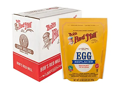 Bob's Red Mill - Gluten Free, Vegan, Egg Replacer, Non-GMO, Equivalent to 34 Eggs, 340g Pouch | ONLY £4.59 RRP £6.59, (30% OFF!) w/ FREE DELIVERY