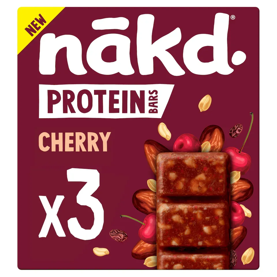Nakd Protein Bars Cherry 3x45g £2.25 Clubcard Price @ Tesco