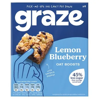 Graze Lemon Blueberry Oat Boosts 4x30g £1.75 (was £2.90) @ Waitrose