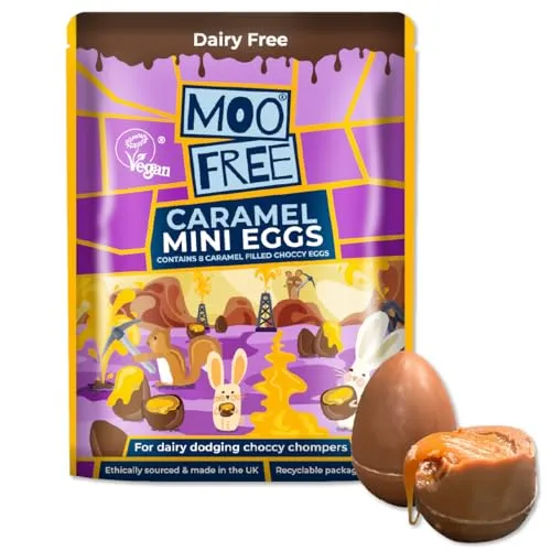 Moo Free Caramel Mini Eggs - Dairy Free & Vegan (88g) | ONLY £4.61 RRP £6.99, (34% OFF!) w/ FREE DELIVERY
