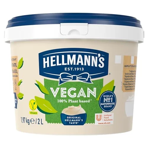 Hellmann's Vegan Mayonnaise, 2L (1.97kg) | ONLY £10.65 RRP £16.75, (36% OFF!) w/ FREE DELIVERY