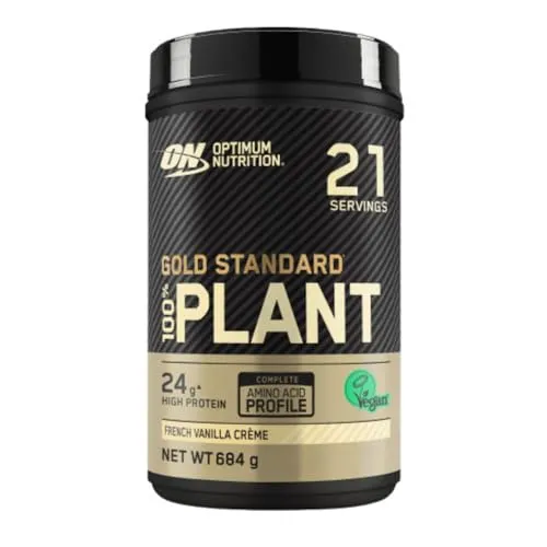 Optimum Nutrition Gold Standard 100% Plant Based Protein Powder for Men and Women, Vegan Protein Shake Powder, Post Workout, or anytime throughout the day, Vanilla Flavour, 21 Servings, 684g | ONLY £2