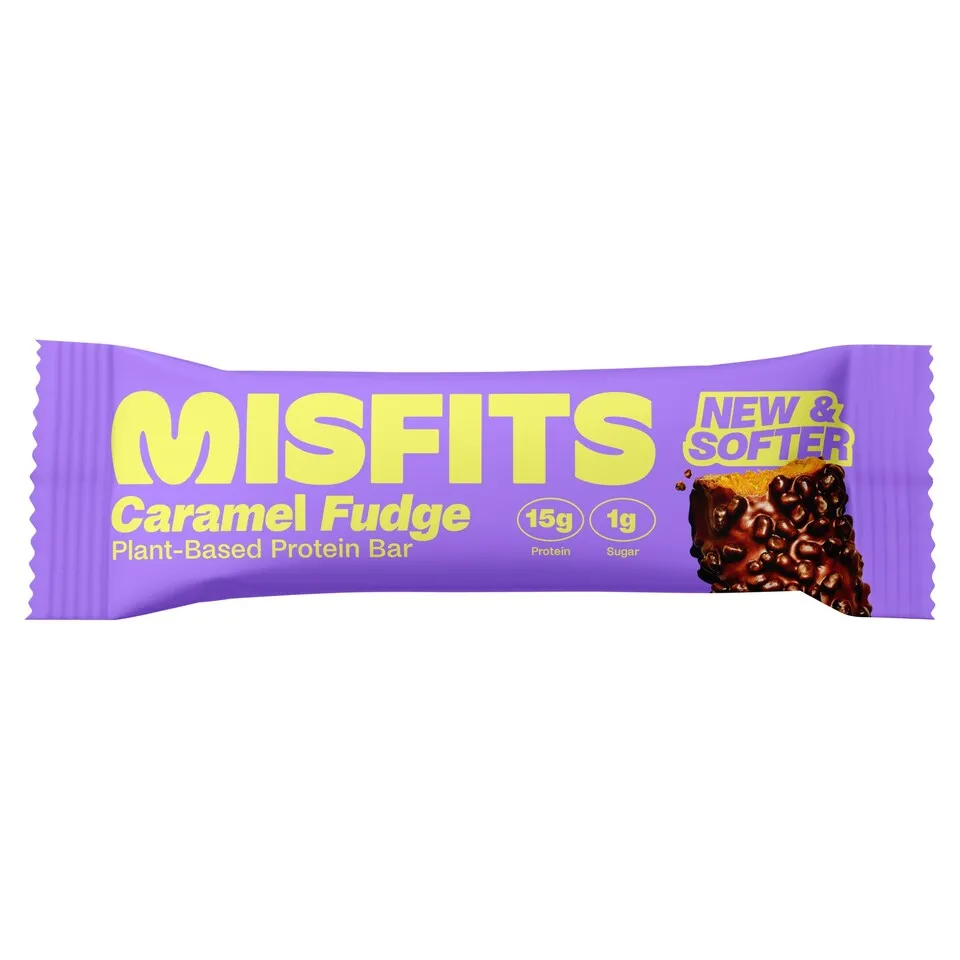 Misfits Plant-Based Protein Bar Caramel Fudge 50g £1.50 Clubcard Price @ Tesco