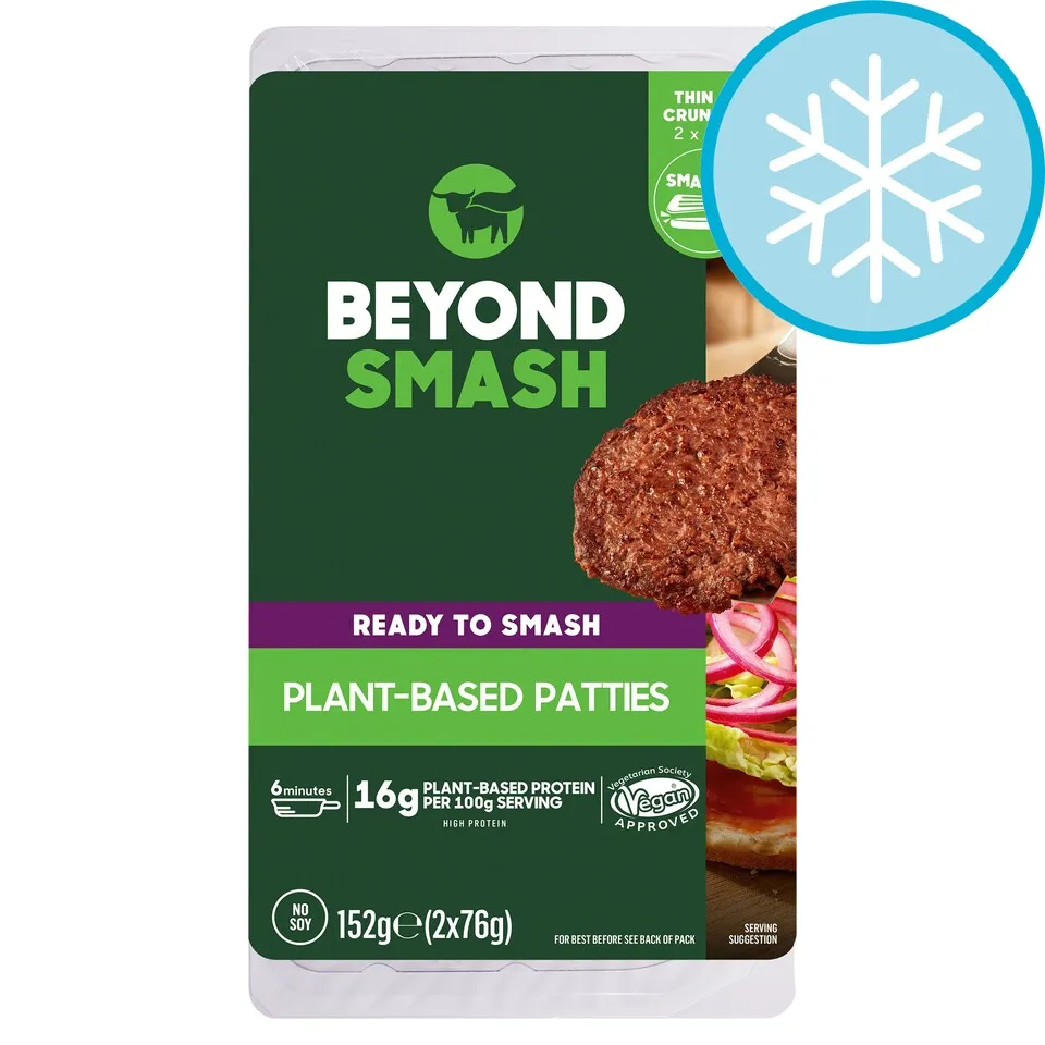 Beyond Smash Plant Based Patties 2 x 76g £2.00 Clubcard Price @ Tesco