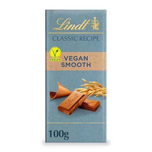 Lindt CLASSIC RECIPE Vegan Chocolate Bar, 100g - Smooth Vegan Oat Chocolate | ONLY £2.24 RRP £3.75, (40% OFF!) w/ FREE DELIVERY