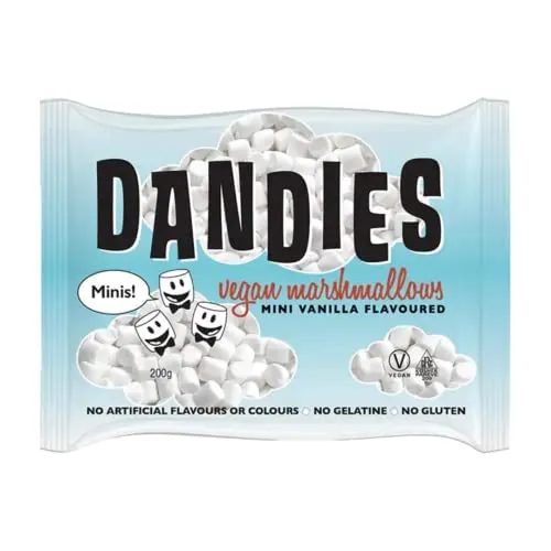 Dandies Vegan Vanilla Flavoured Mini Marshmallows – 200g | Vegetarian Friendly | ONLY £4.29 RRP £7.94, (46% OFF!) w/ FREE DELIVERY