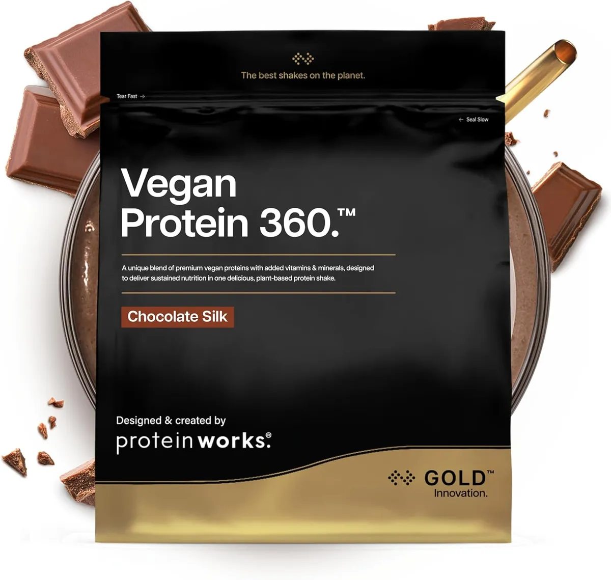 Protein Works Vegan Protein 360 Gold Chocolate Silk 500g – £6.45 @ Amazon