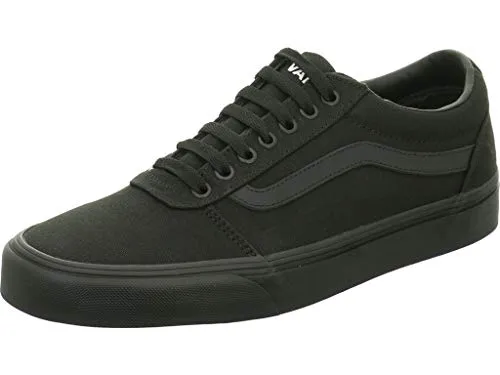 Mens Vans Size 10.5, Ward Sneaker Black Canvas Lace Up Shoes, Low Top Men's Trainers, Lightweight Sports Shoes by Vans Active Wear Range (10.5 UK) | ONLY £38.00 RRP £60.00, (37% OFF!) w/ FREE DELIVERY