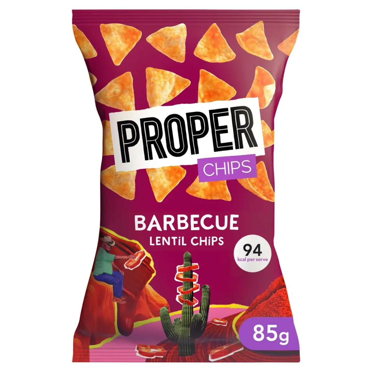 Properchips Barbecue Lentil Chips 85g £1.50 @ Ocado
