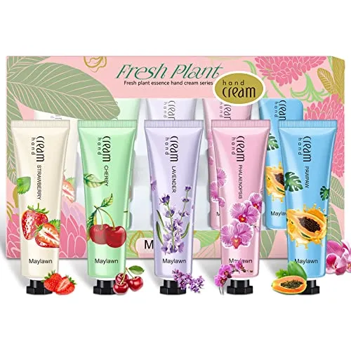 Maylawn Hand Cream, 5 x 30ml, Hand Cream Gift Sets, Pack of 5, Vegan Friendly and Cruelty Free - ONLY £5.99 (£3.99 / 100 ml), RRP £8.99 (£5.99 / 100 ml)