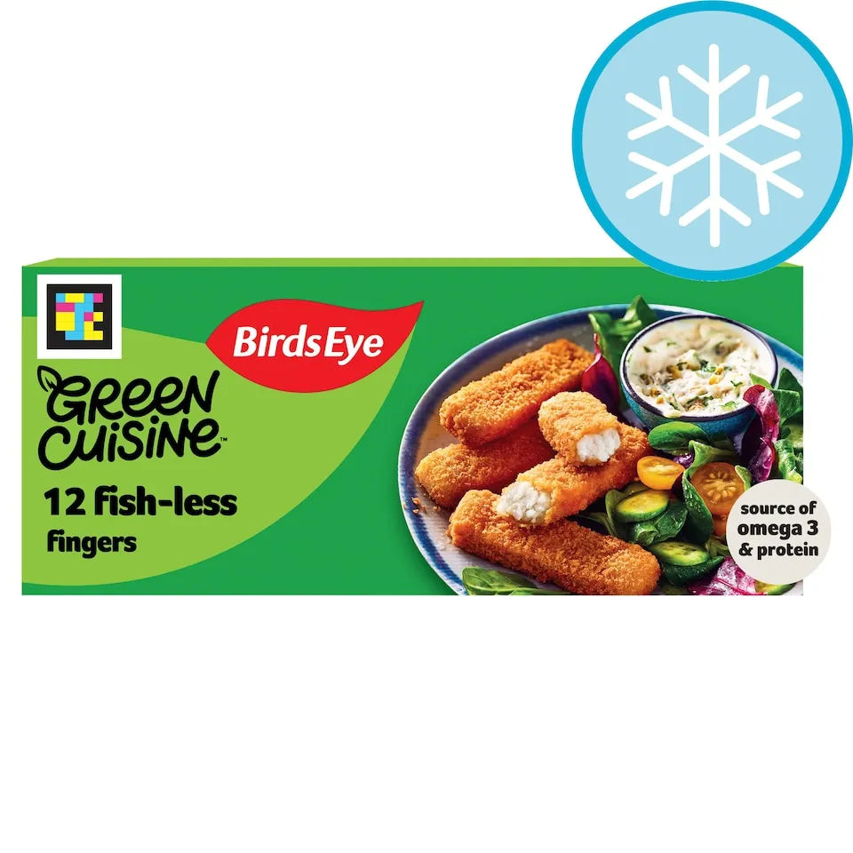 Birds Eye Green Cuisine Vegan Fishless Fingers 12 Pack 336g £2.00 Clubcard Price @ Tesco
