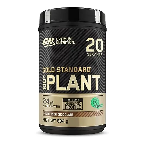 Optimum Nutrition Gold Standard 100% Plant Based Protein Powder for Men and Women, Vegan Protein Shake Powder, Post Workout or anytime throughout the day, Chocolate Flavour, 20 Servings, 684g | ONLY £