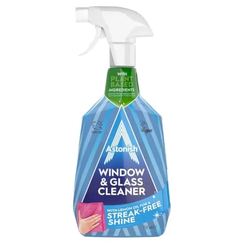 Astonish Window and Glass Cleaner, Vegan and Cruelty Free Spray, 750ml, Lemon - ONLY £1.00, RRP £3.18