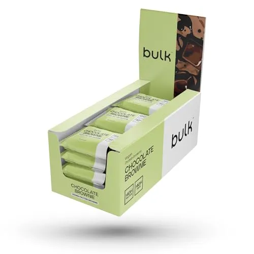 Bulk Vegan Protein Brownie, Chocolate, Pack of 12, Packaging May Vary | ONLY £11.99 RRP £15.99, (25% OFF!) w/ FREE DELIVERY