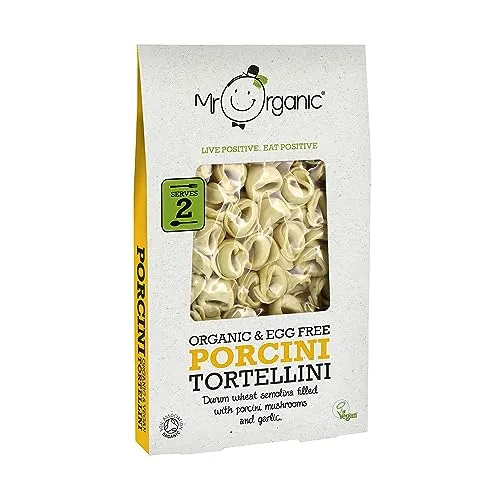 Mr Organic - Mr Organic Porcini Mushroom Tortellini 250g - Non GMO & Preservative Free - Vegan - for Healthy Home Cooking - Pack of 1 | ONLY £3.24 RRP £4.05, (20% OFF!) w/ FREE DELIVERY