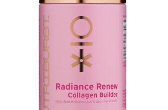 Nutriburst – Vegan Collagen Revive Gummies – Biotin (100µg), Hyaluronic Acid (100mg) + Vitamin C (80mg) – Support Natural Collagen Production, Healthy Hair, Nails & Bones – 60 Gummies 1 Month Supply – ONLY £9.50, RRP £22.99