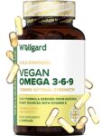 Vegan Omega 3 6 9 Capsules by Wellgard – High Strength 1386mg Flaxseed Oil Capsules with Alpha Linolenic Acid (ALA), Linoleic Acid (LA), Vitamin E | ONLY £7.85 RRP £13.99, (44% OFF!) w/ FREE DELIVERY