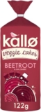 Kallo Beetroot & Balsamic Veggie Cakes, Lentil & Pea Puffed Crackers Made From Plants, Low Fat Healthy Snacks, Vegan Friendly, Gluten Free, No Artificial Flavours, Single Pack – 1 x 122g | ONLY £2.00 RRP £2.75, (27% OFF!) w/ FREE DELIVERY
