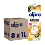 Alpro Barista Foamable Oat Plant-Based Long Life Drink, Vegan & Dairy Free, 1L (Pack of 8) Packaging may vary | ONLY £13.34 RRP £18.40, (28% OFF!) w/ FREE DELIVERY